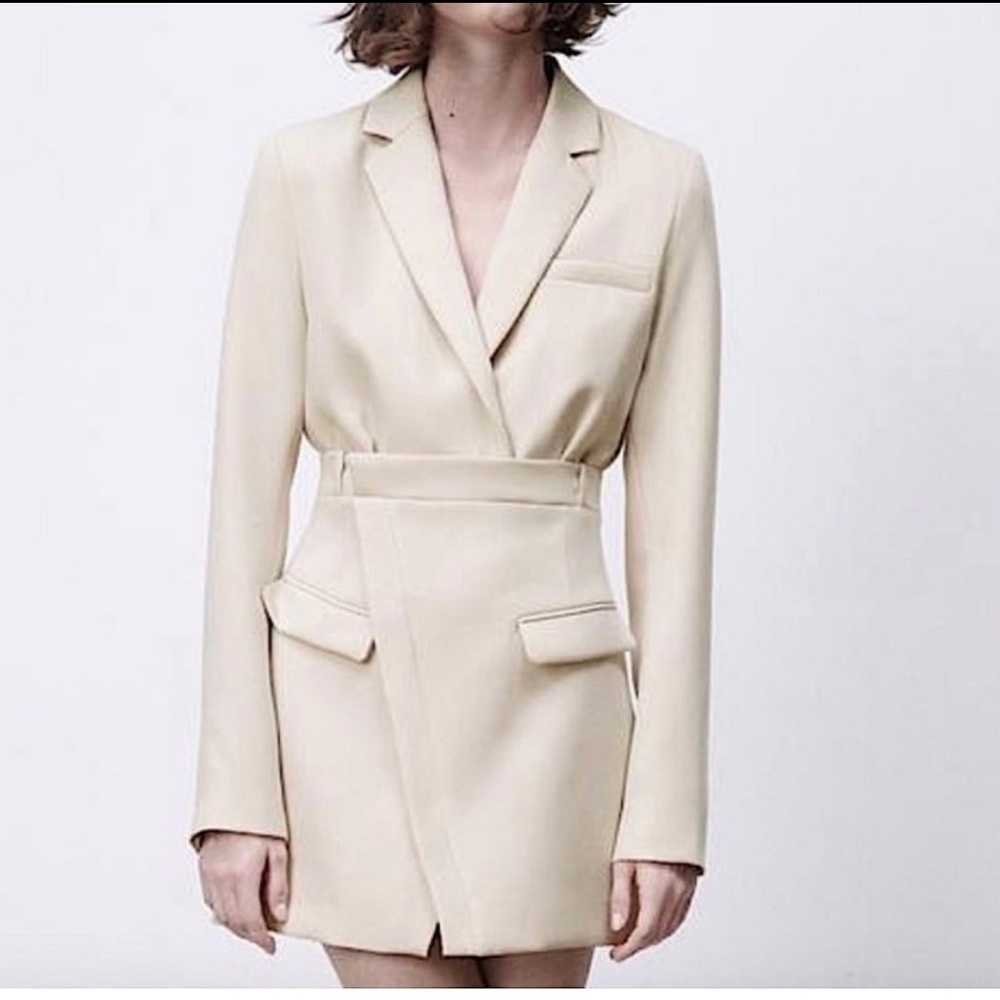 Zara Blazer Dress - Cream